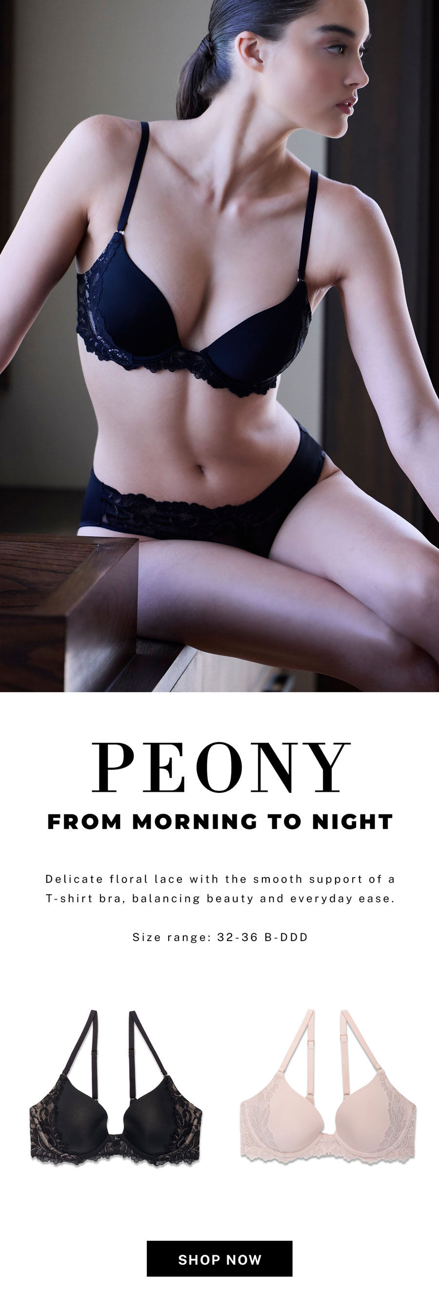 The Peony Demi T-Shirt Bra