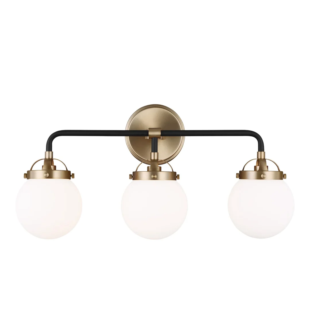 Newport 3 Light Hand-Blown Glass Vanity Light