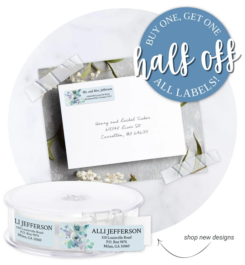 Shop Labels - Buy One, Get One Half Off