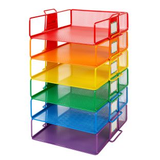 Image of Really Good Stuff® Stackable Letter-Size Wire Rack™ - 6 Colors