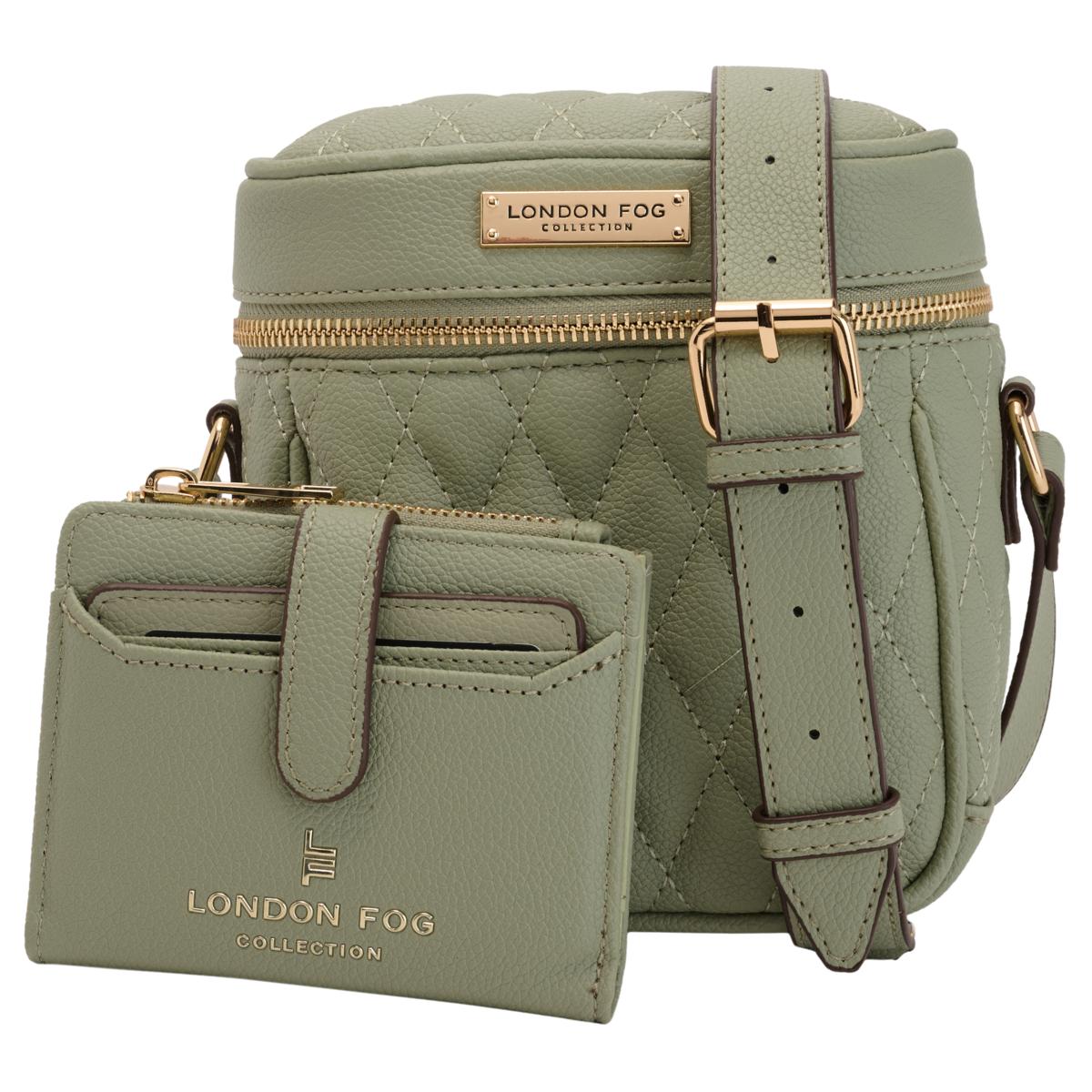 London Fog Quilt Crossbody & Wallet Set