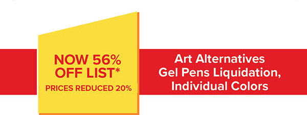 Art Alternatives Gel Pens Liquidation, Individual Colors