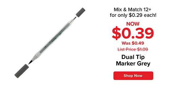 Dual Tip Marker Grey