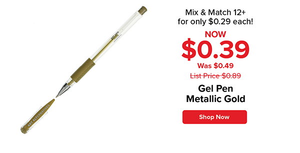 Gel Pen Metallic Gold