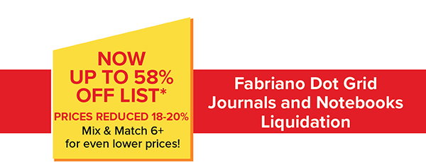 Fabriano Dot Grid Journals and Notebooks Liquidation