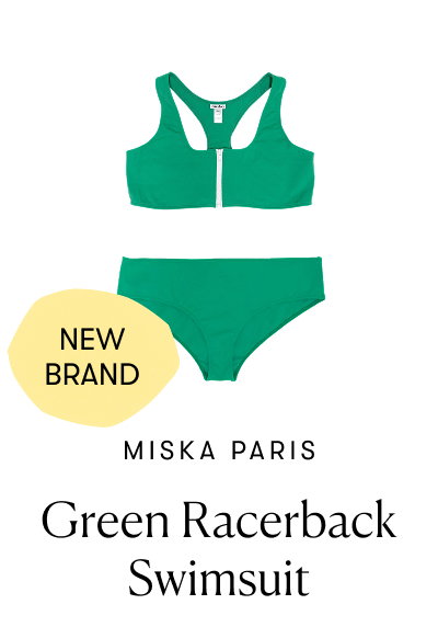 Miska Paris - Green Racerback Swimsuit (New Brand)