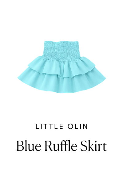 Little Olin - Blue Ruffle Skirt 