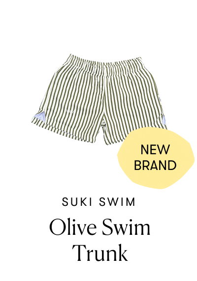 Suki Swim - Olive Swim Trunk (New Brand)
