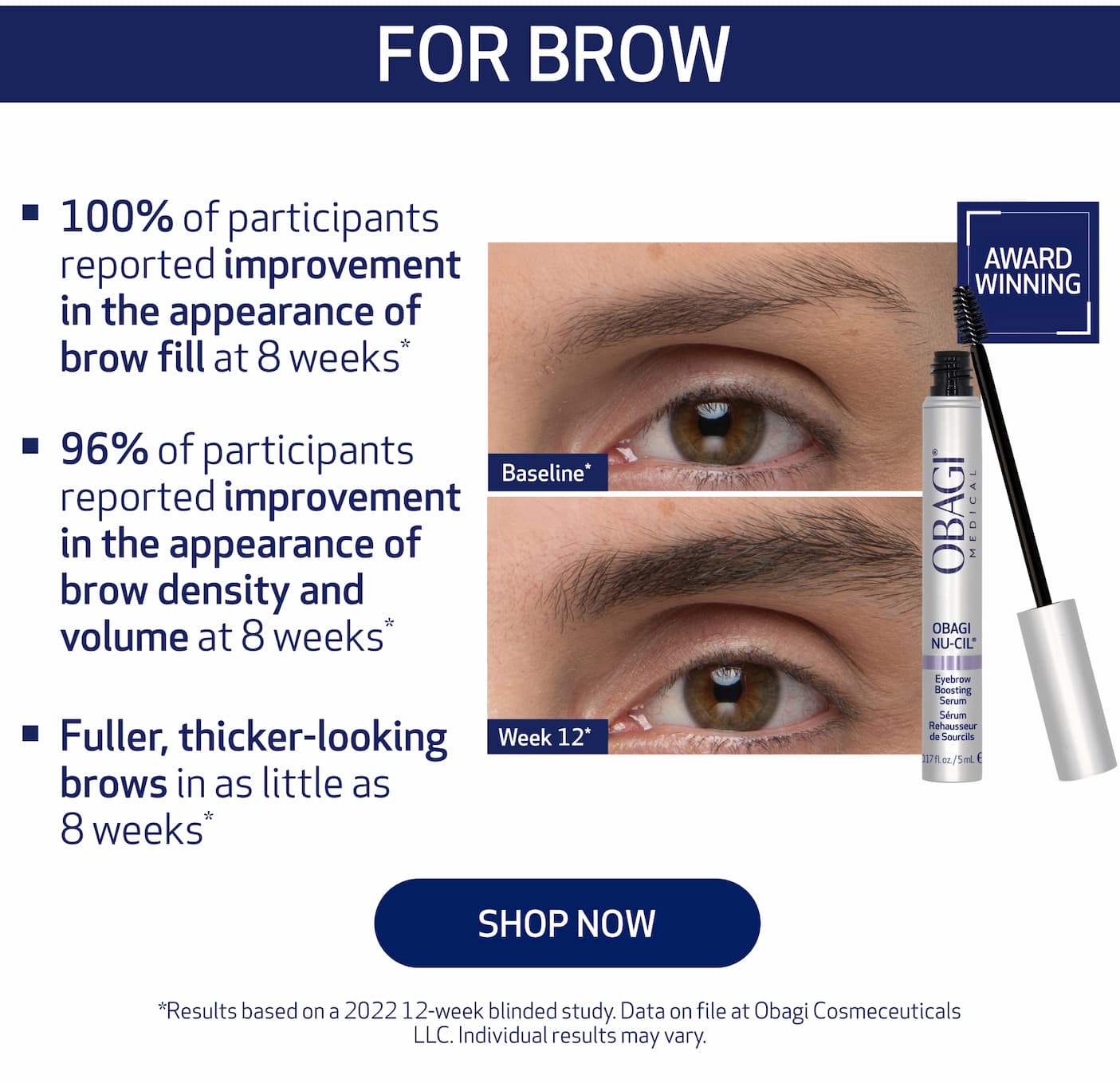 FOR BROW, AWARD WINNING. SHOP NOW