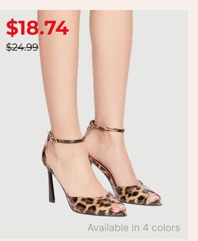 Shop Peep Toe Ankle Strap High Heels