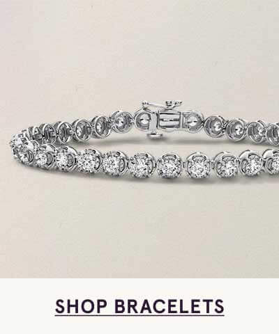 Tennis bracelet with continuous, individually set, round diamonds. Click here to shop bracelets