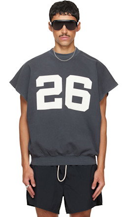 Gray Relaxed Fleece Cutoff Sweatshirt