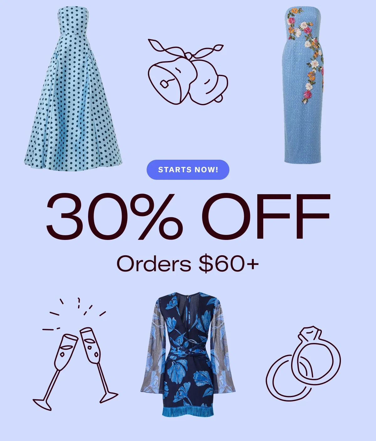 30% OFF Orders $60