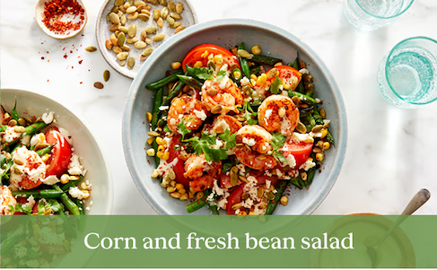 Corn and fresh bean salad