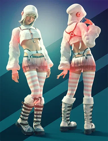 dForce Fuzz Outfit for Genesis 9