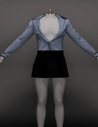 dForce EG Beautiful Short Skirt And Business Suit for Genesis 9 Bundle