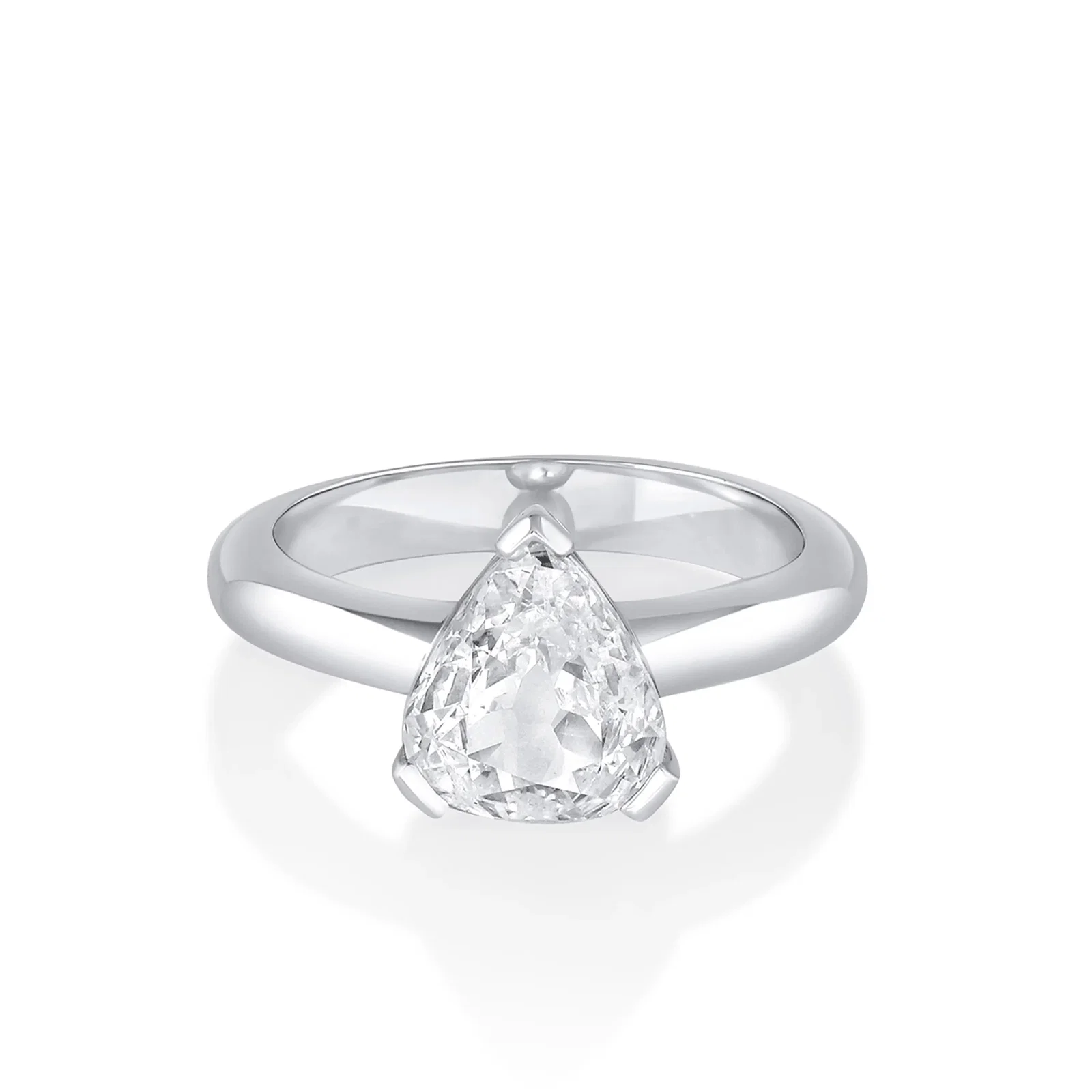 Image of 1.74ct Antique Pear Sloane Engagement Ring