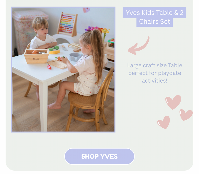 Shop Yves Kids Table & 2 Chairs Set