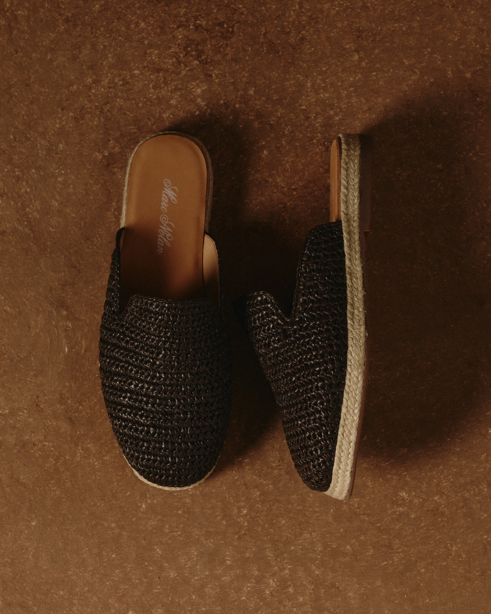 Bahia Brown Raffia Mule