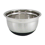 Image of Winco Stainless Steel Mixing Bowl with Silicone Base, 5 Quart