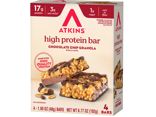 Atkins Chocolate Chip Granola High Protein Bars