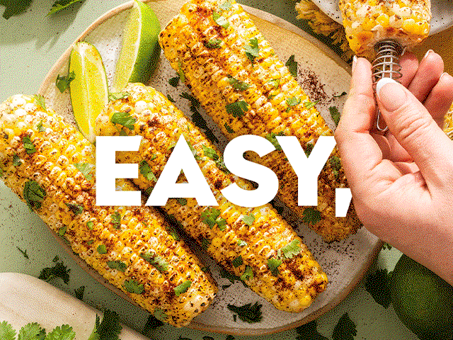 Easy,Breezy! | Gif of summer recipes | roasted corn and ribs