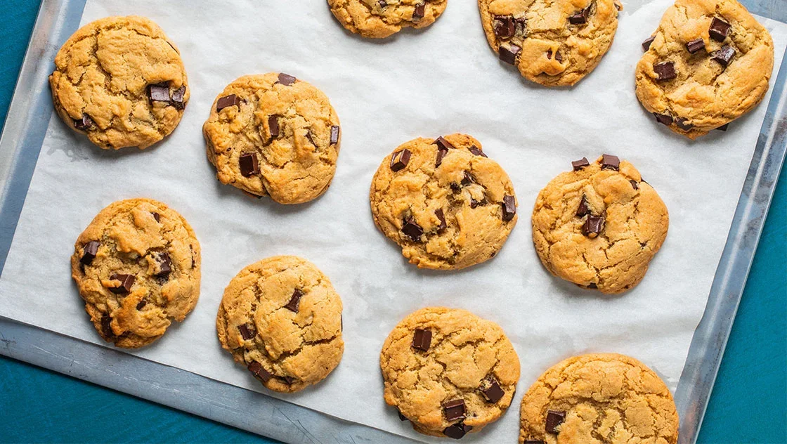 Baking cookies on a sheet