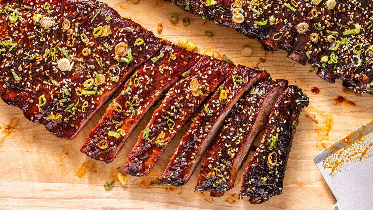 Gochujang-Glazed Ribs for a Charcoal Grill