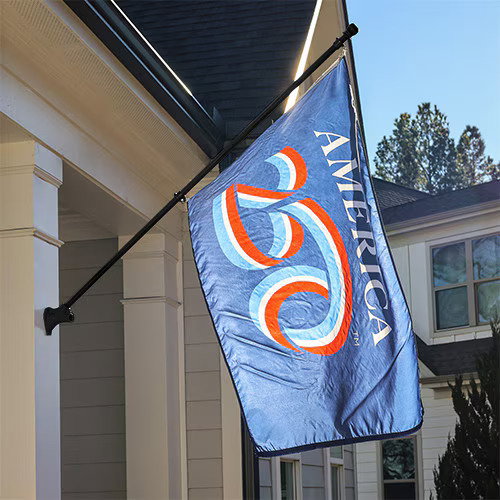America 250 Flag with 6ft Flagpole Set