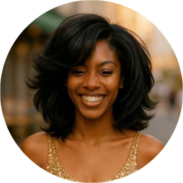 Shoulder Length Layered Side Part Bob Wavy Wigs With Bangs Glueless Human Hair Wigs