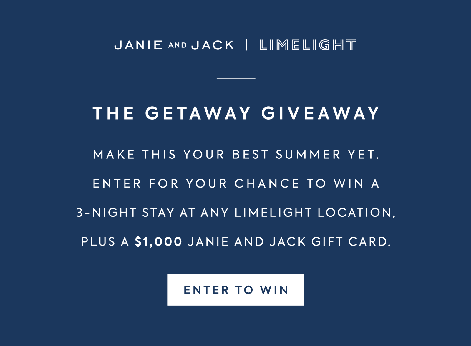 THE GETAWAY GIVEAWAY
