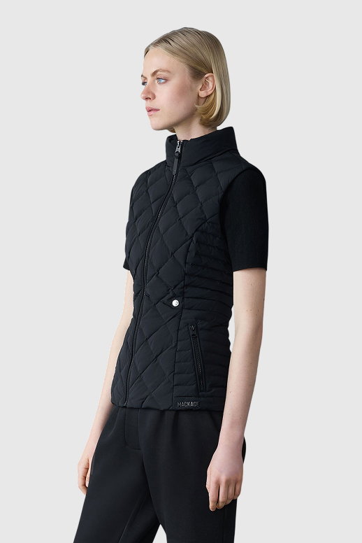 STEFANIA Diamond Quilted Down Vest