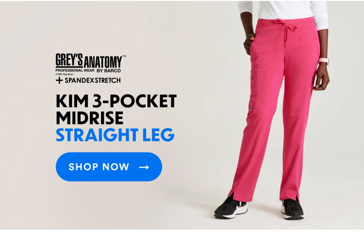 Grey's Anatomy Spandex Stretch | Kim 3-Pocket Midrise Straight Leg | Shop Now