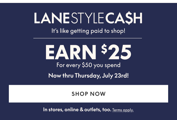 Earn $25 for Every $50 You Spend