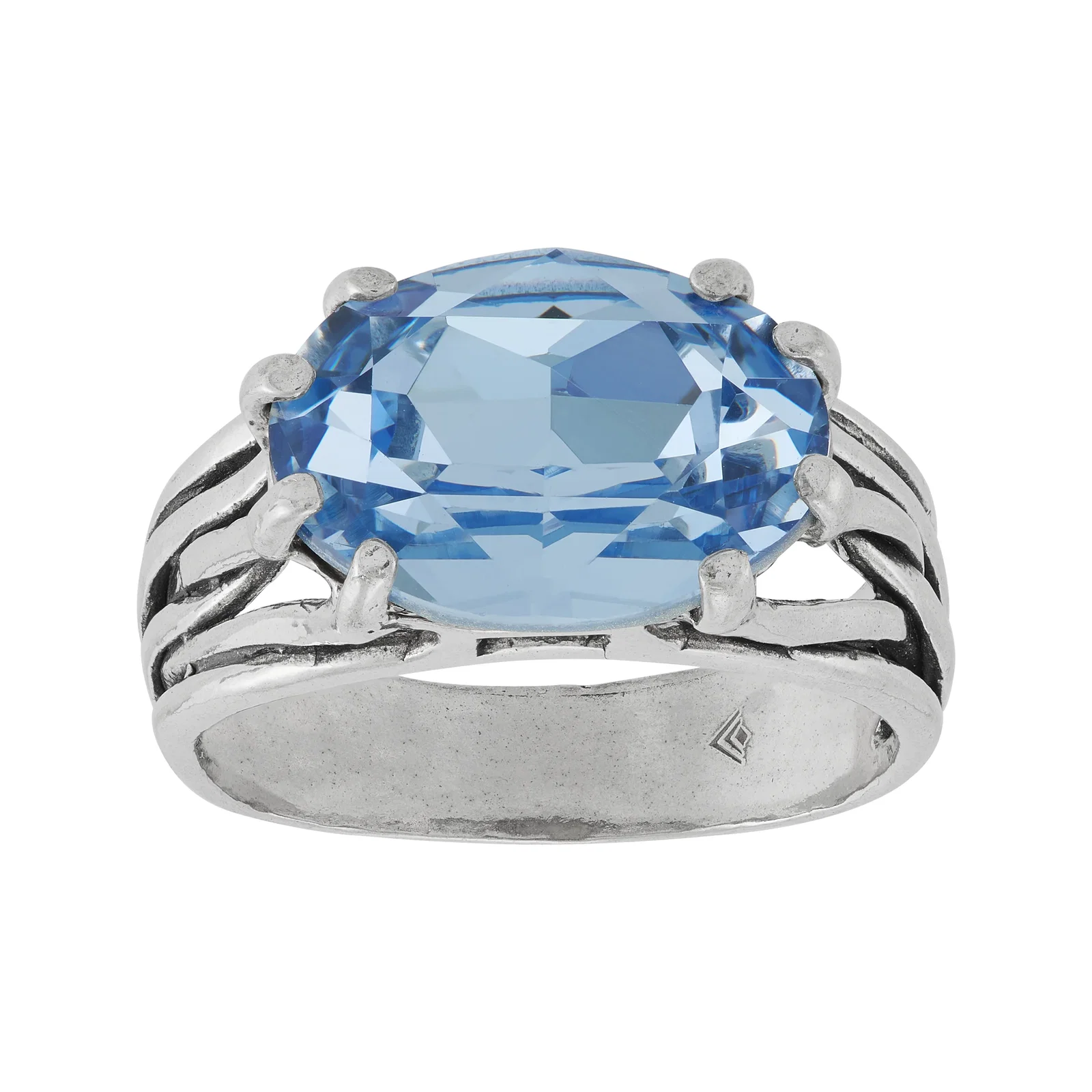 Cooling Touch Ring, Blue Crystal