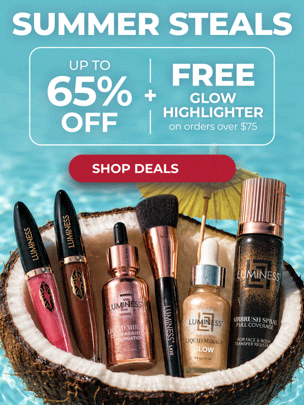 UP TO 65% OFF + FREE GLOW HIGHLIGHTER on orders over $75