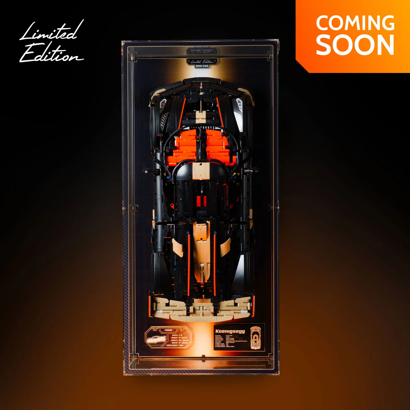 Image of Limited Edition Display Case for LEGO® Technic: Koenigsegg Sadair's Spear Megacar (42232)