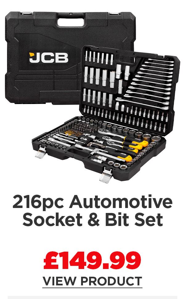 JCB 216pc Automotive Socket & Bit Set