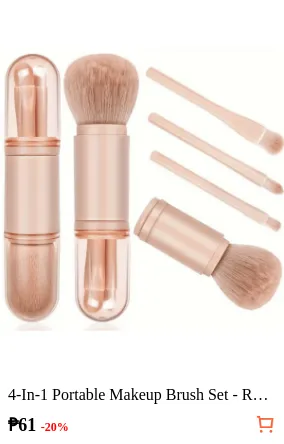 4-In-1 Portable Makeup Brush Set -...