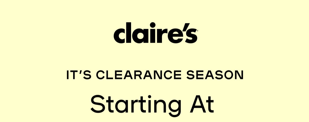 It's Clearance Season