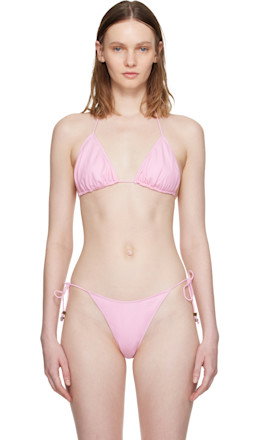 Pink 'The Triangle' Bikini Top