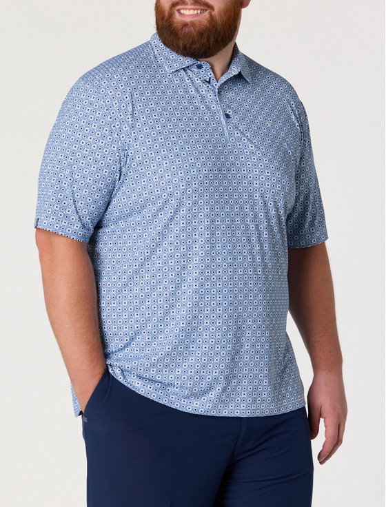 Foulard Print Golf Polo Shirt