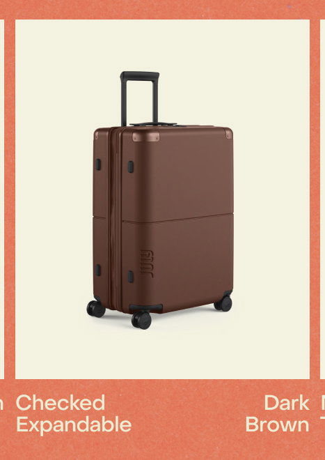 Checked Expandable Dark Brown