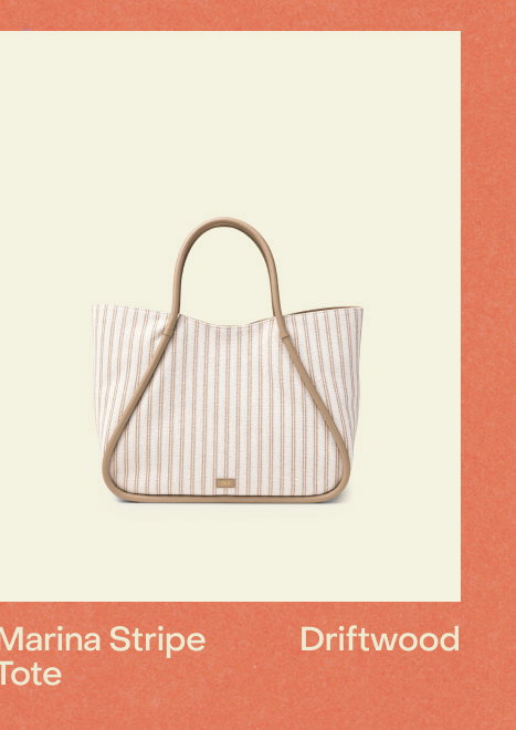 Marina Stripe Tote Driftwood