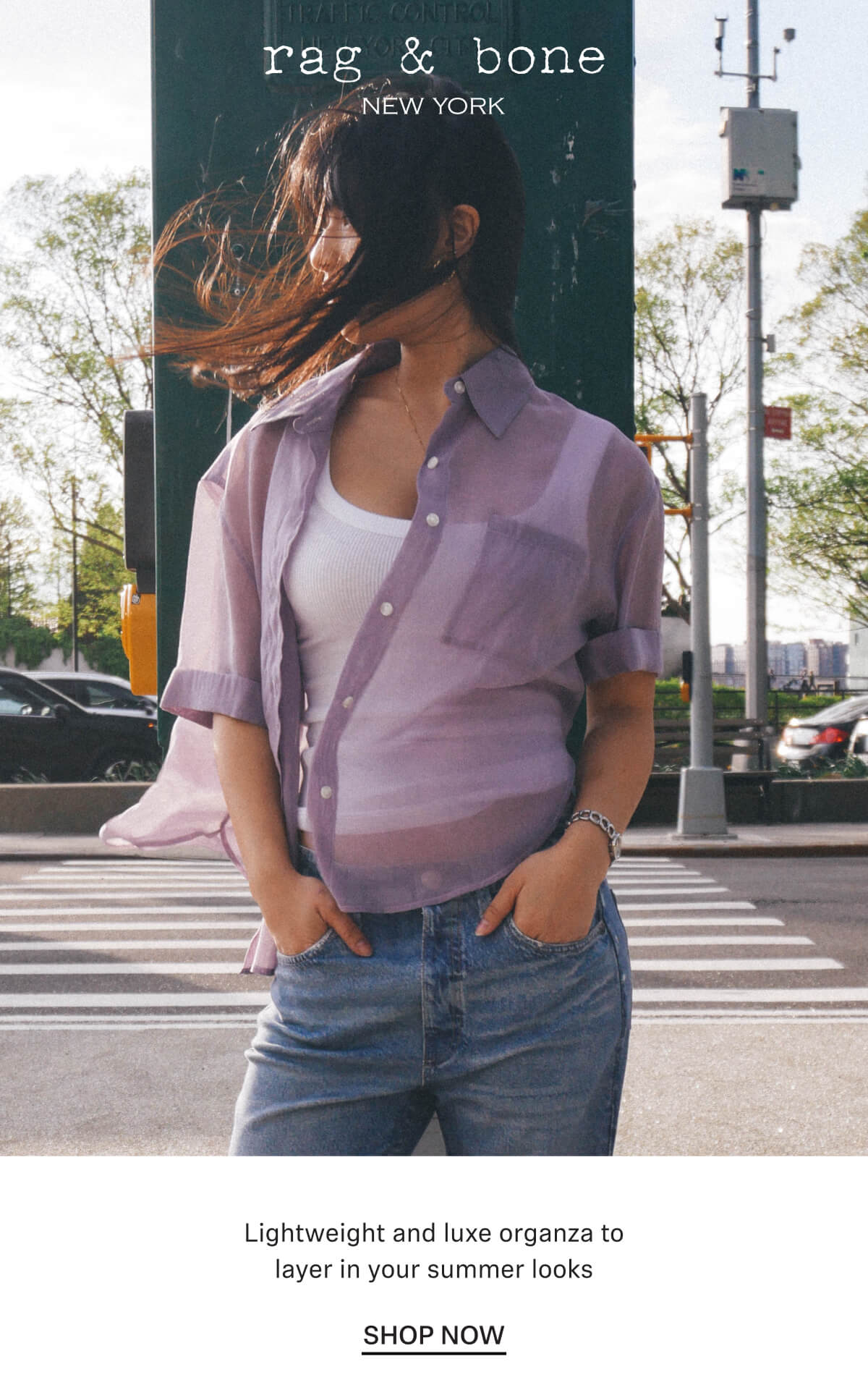 Lightweight and luxe organza to layer in your summer looks