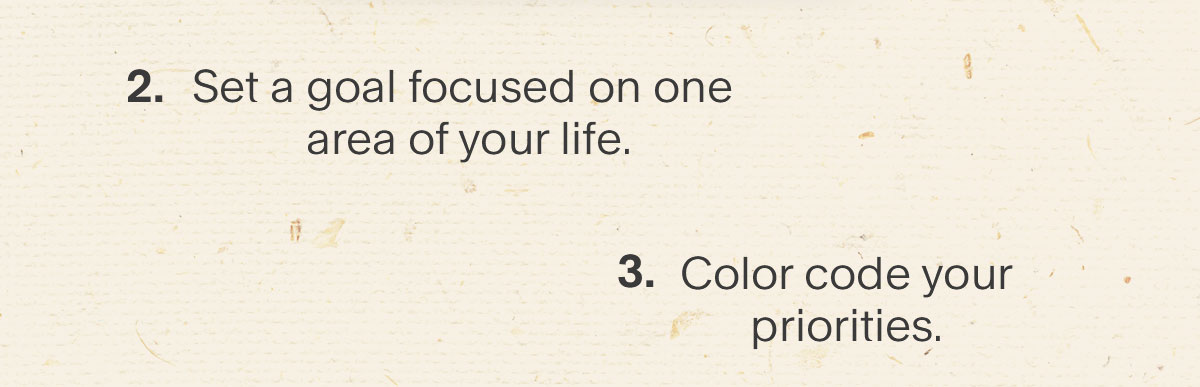 3. Color code your priorities.