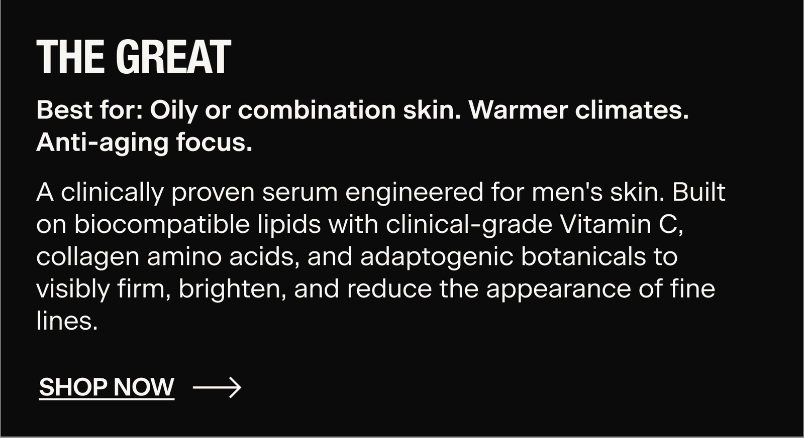 BEST FOR: Oily or combination skin. Warmer climates. Anti-aging focus.