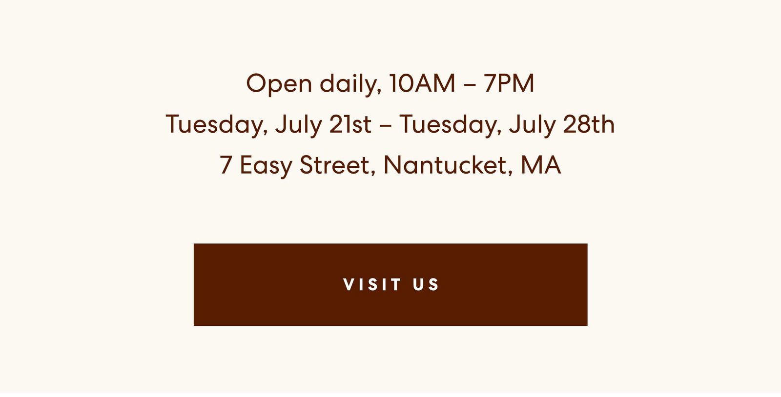 Visit Us in Nantucket 