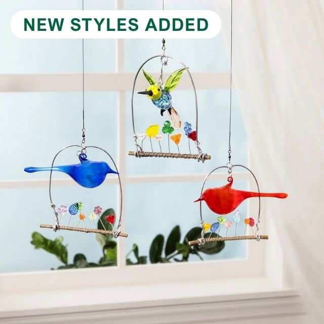 Handmade Glass Bird Suncatcher