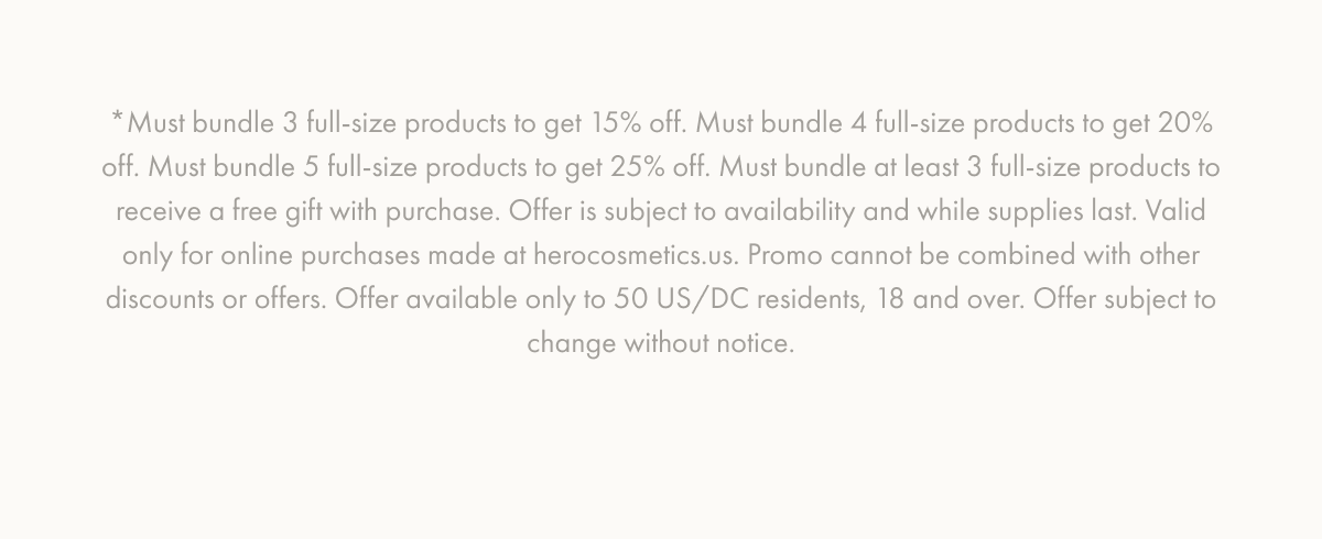 Build Your Bundle disclaimer
